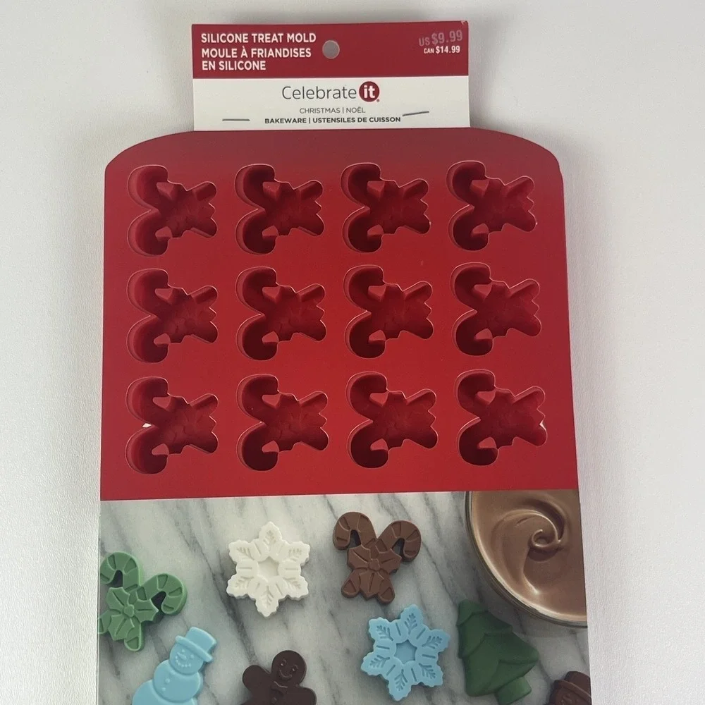 Candy Canes Silicone Treat Mold 24 Cavities Celebrate It Christmas Bakeware
